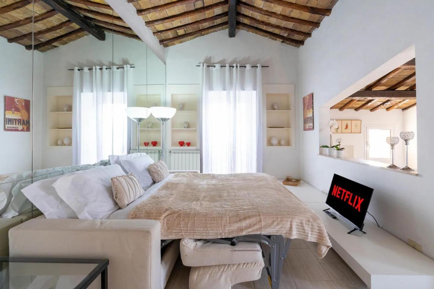 15 Min From Piazza Venezia Skyline Sanctuary In Trastevere Roma Exterior foto